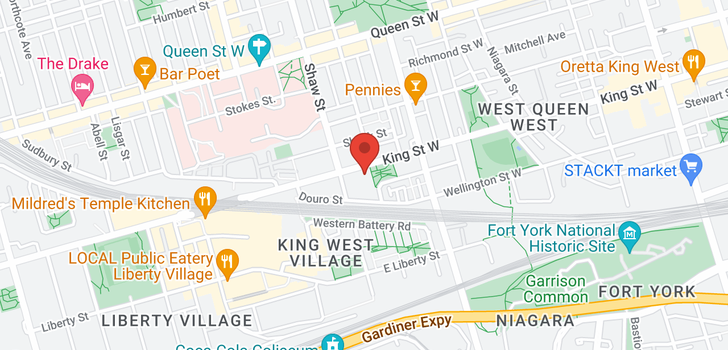 map of #814 -1005 KING  ST W